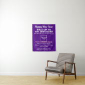 Business New Year Sale on Purple Tapestry (In Situ)