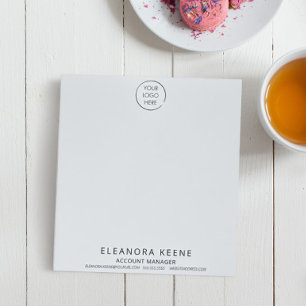 Business Notepad with Logo, Name, and Contact Info
