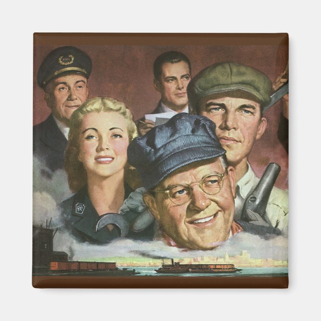 Business Occupations, Vintage Patriotic Patriotism Magnet (Front)