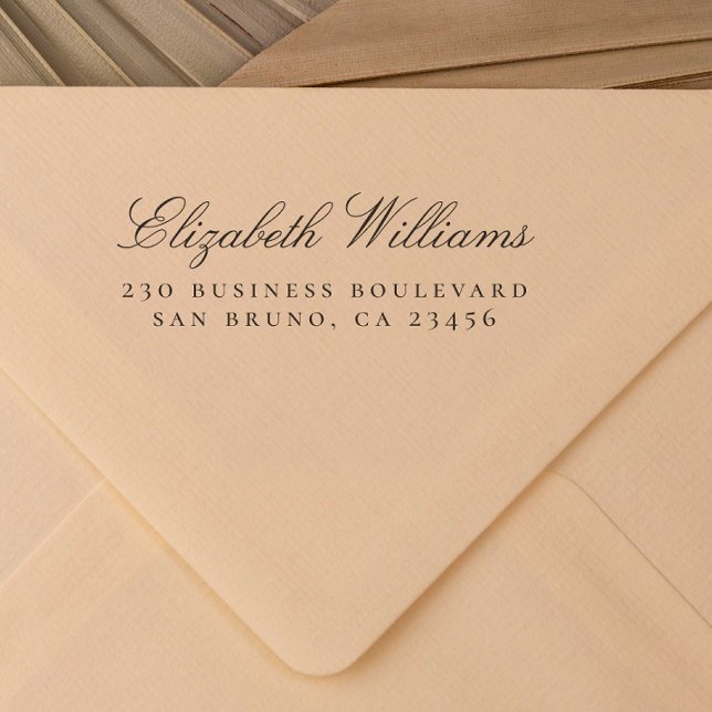 Business Office | Custom Name Return Address Self-inking Stamp (Rubber Stamp Mock-up)