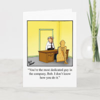 Business Office Humour Blank Greeting Card