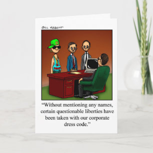 Business Office Humour Blank Greeting Card