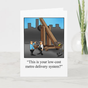 Business Office Humour Blank Greeting Card