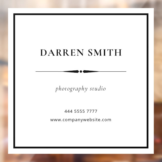 Business Office Name Frame Black on White (Sheet 2)