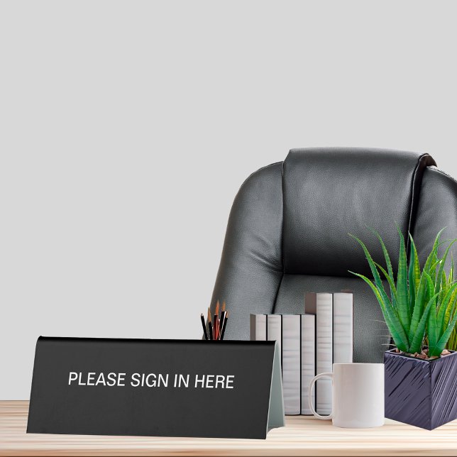 Business Office Waiting Room Sign In Plaque 2 Side (Creator Uploaded)