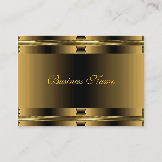 Business Old Gold Art Deco Card (Front)