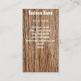 Business on Teak Wood Card