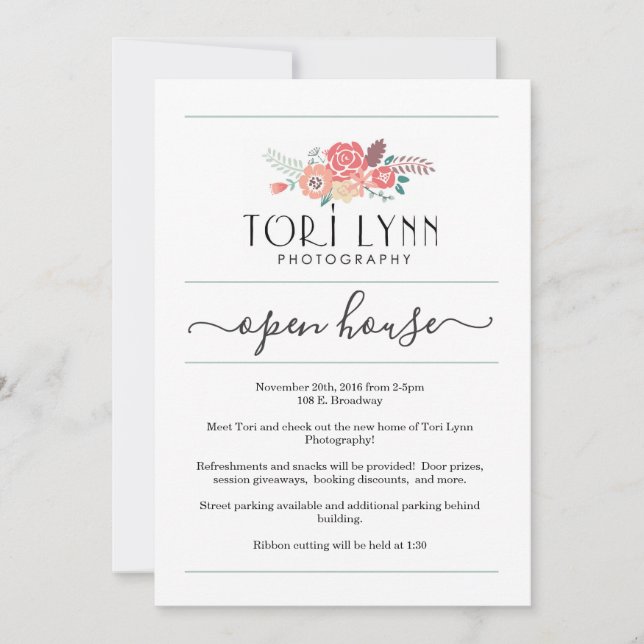 Business Open House Invitation | Simply Right (Front)