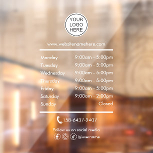 Business opening hours logo 
