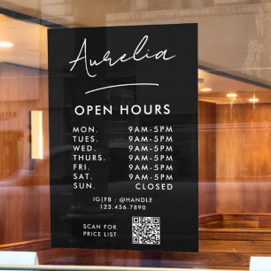 Business Opening Hours Signature Logo QR Code