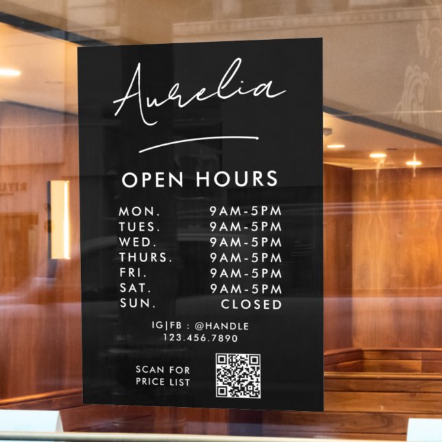Business Opening Hours Signature Logo QR Code (Creator Uploaded)