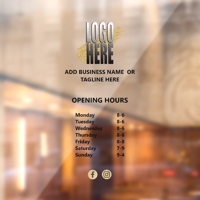 Business Opening Hours with Logo  (Sheet 2)