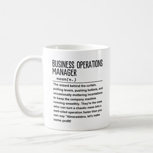 Business operations manager coffee mug (Left)