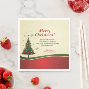 Business or Group Name Message Christmas Party  Napkin
