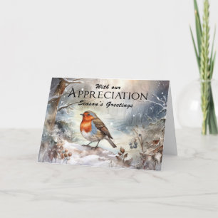 Business or Group Season's Greetings Christmas Thank You Card