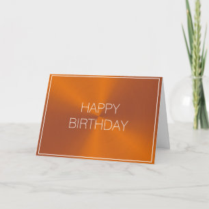 Business Orange Birthday Card