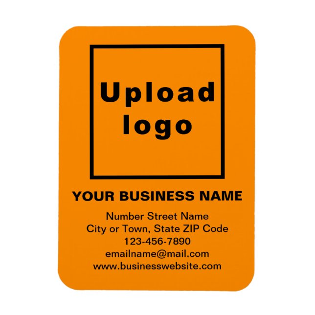 Business Orange Colour Flexible Photo Magnet (Vertical)