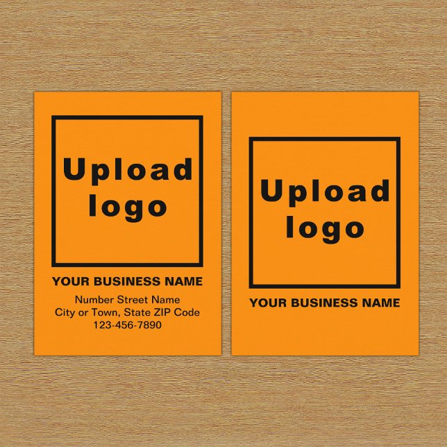Business Orange Enclosure Card (Build brand name awareness. Your business brand on orange color enclosure card.)