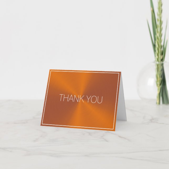 Business Orange Thank You Card (Front)