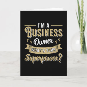 Business Owner Entrepreneur Boss Manager CEO Card