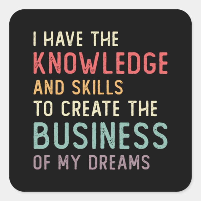Business Owner Manager Entrepreneur Boss CEO Square Sticker (Front)