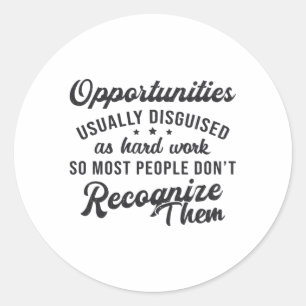 Business Owner Opportunities Usually Boss Manager Classic Round Sticker