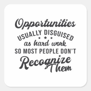 Business Owner Opportunities Usually Boss Manager Square Sticker