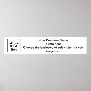 Business Paper Banner for tradeshow or craft show Poster