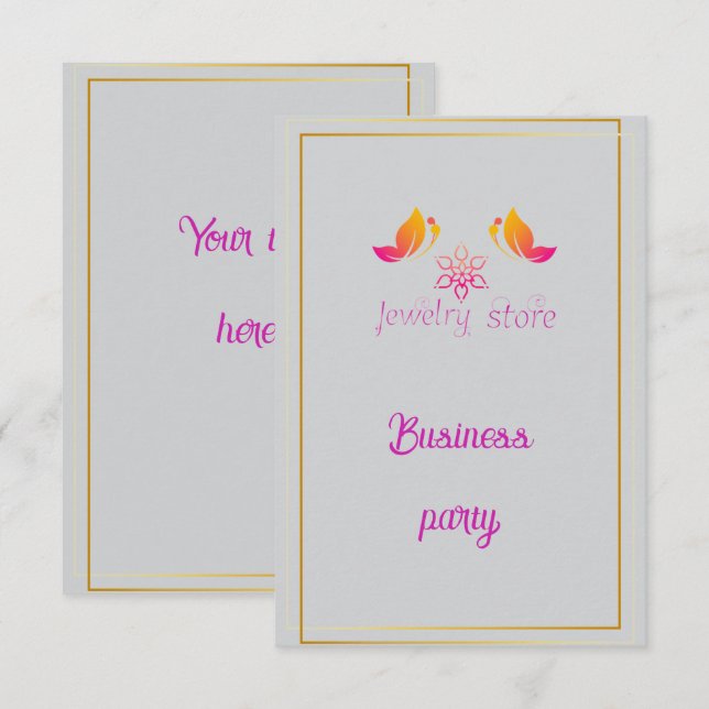 Business party invitation (Front/Back)