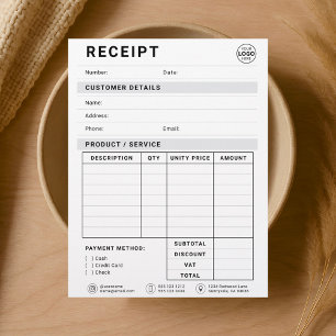 Business Payment Receipt Logo Letterhead