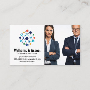 Business People in Suits Corp Logo Card
