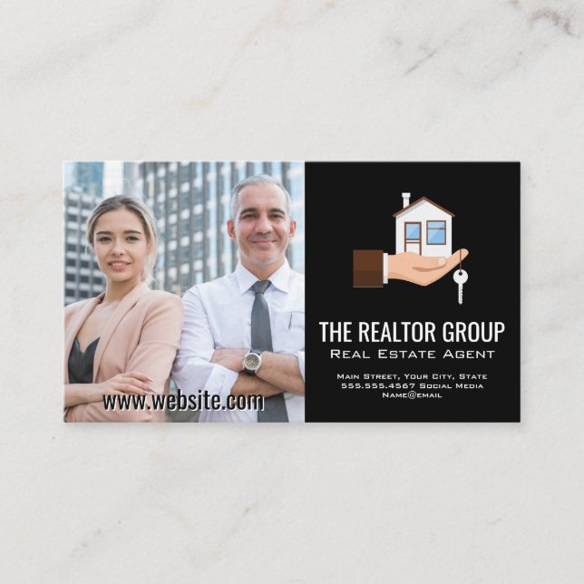 Business People | Real Estate Logo Card (Front)