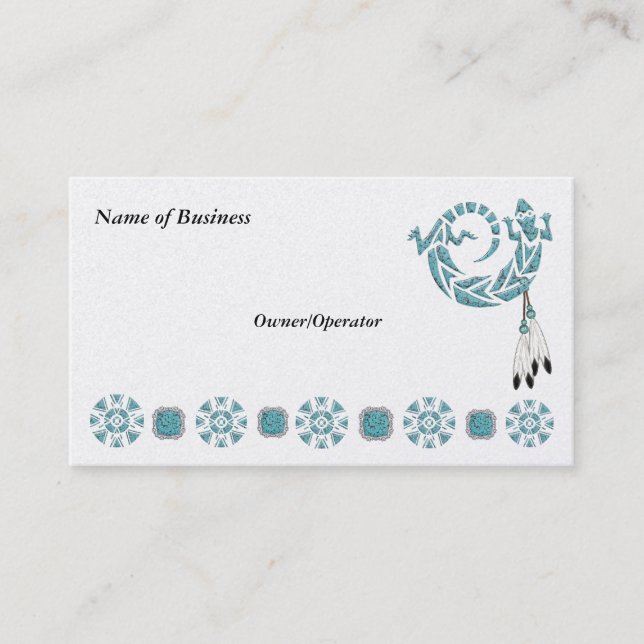 Business/Personal Native American Design Card (Front)