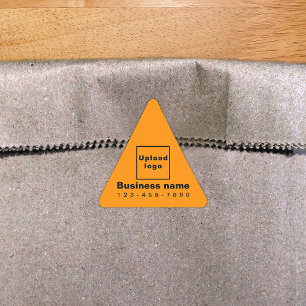 Business Phone Number on Orange Colour Triangle Sticker