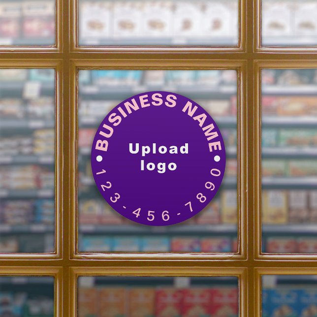 Business Phone Number on Purple Large Round Vinyl (Creator Uploaded)