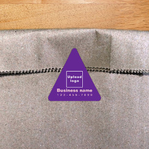 Business Phone Number on Purple Triangle Sticker