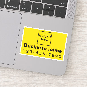 Business Phone Number on Yellow Rectangle Vinyl