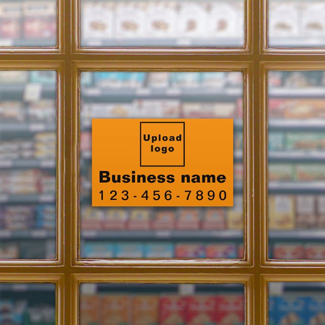 Business Phone on Orange Large Rectangle Vinyl (Creator Uploaded)