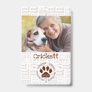 Business Photo and Name with Brown Paw ID Badge