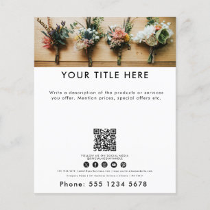 Business Photo Banner QR Code Social Media  Flyer