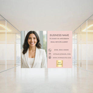Business Photo Contact Information logo pink
