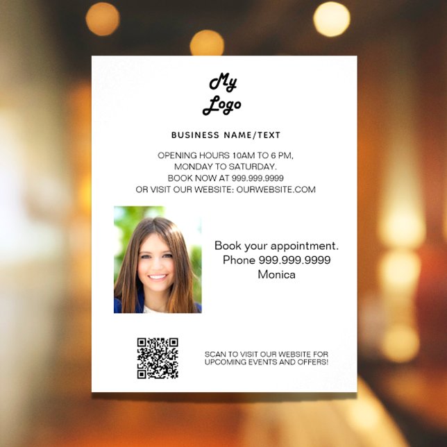 Business photo qr code beauty spa makup hair flyer (Creator Uploaded)
