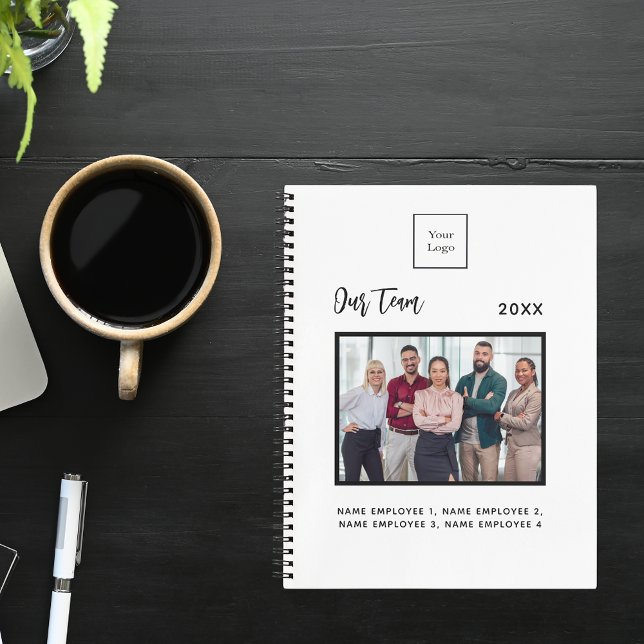 Business photo team members name white notebook (Creator Uploaded)