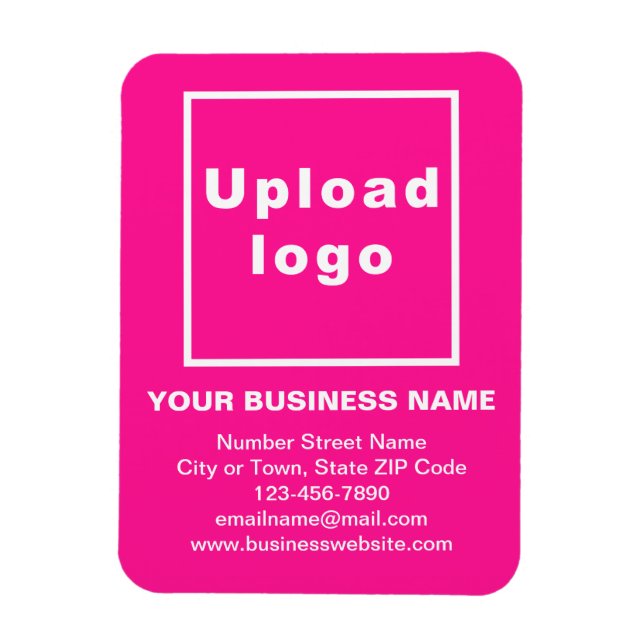 Business Pink Flexible Photo Magnet (Vertical)