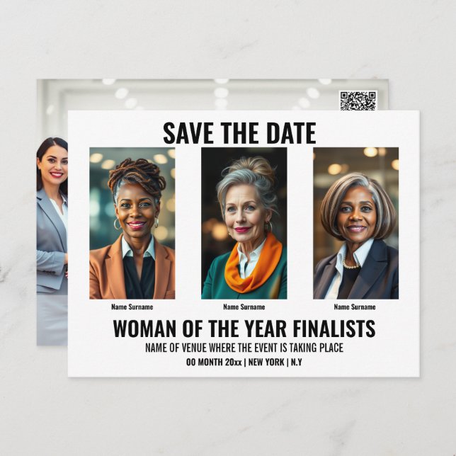 Business postcard template 5 photo DIY corporate (Front/Back)