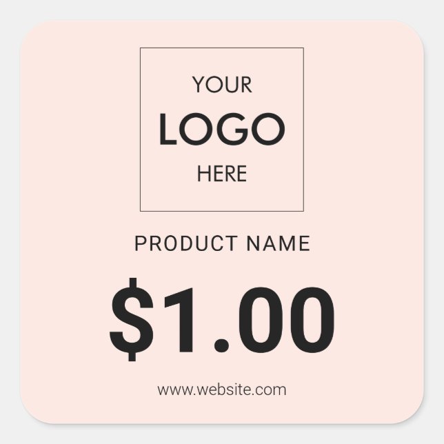 Business Price Tag Logo Blush Pink (Front)