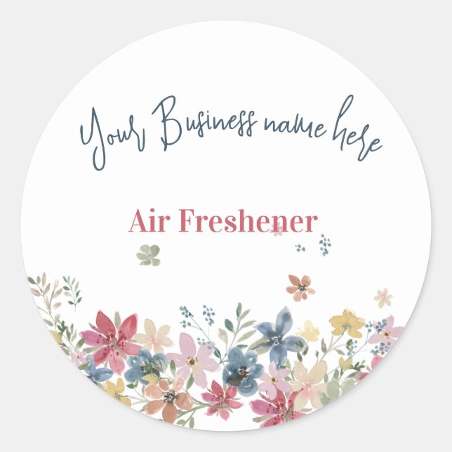 Business Product Label Field Flower  (Front)