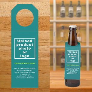 Business Product Teal Bottle Hanger Tag