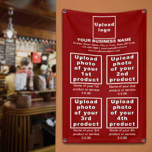 Business Products on Red Portrait Banner