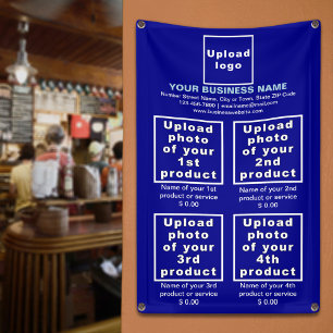 Business Products or Services on Blue Banner